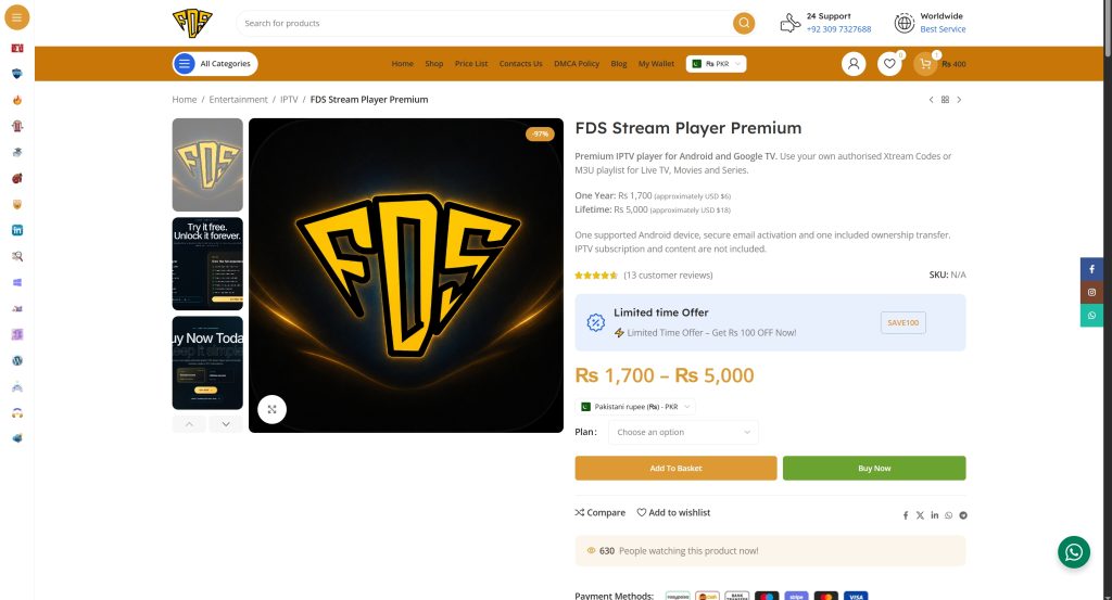 FDS Stream Player For Premium IPTV Experience