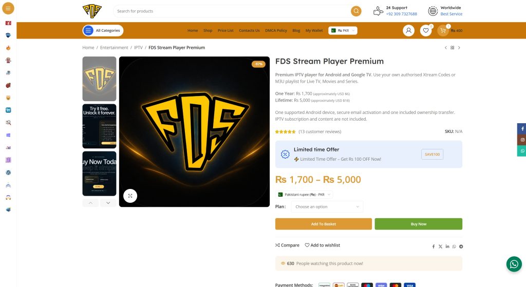 FDS Stream Player For Premium IPTV Experience