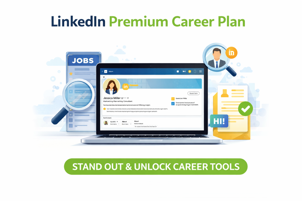 Premium career plan tools for job seekers and professionals using LinkedIn