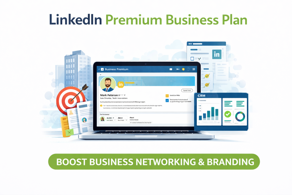 Premium business plan tools for professional networking and business growth on LinkedIn
